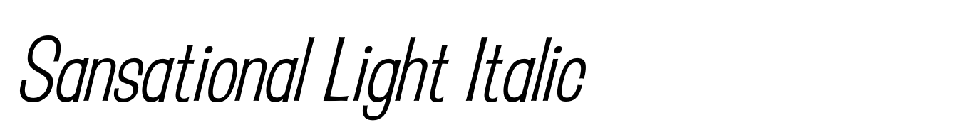 Sansational Light Italic